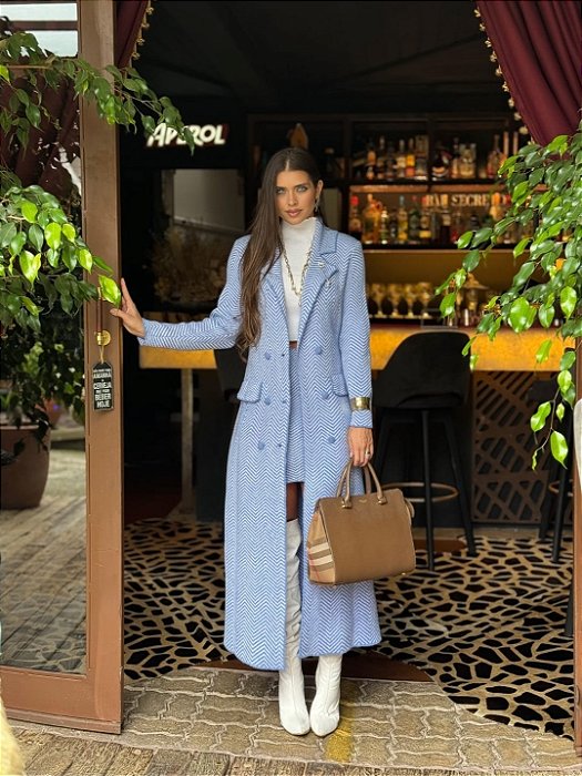 Max Casaco Tricot Pamela -Azul claro