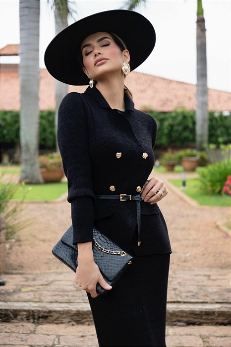 Conjunto Tricot Adriana - Preto