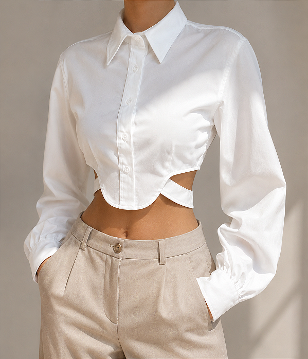 Camisa Cropped Luma - Lisa