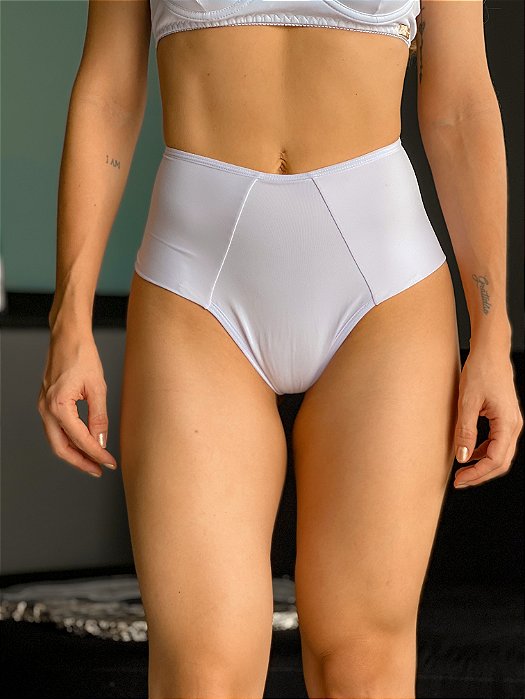 Calcinha cós alto fio duplo