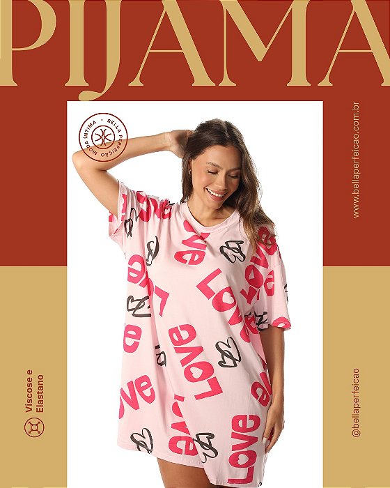 Pijama Camisetão love