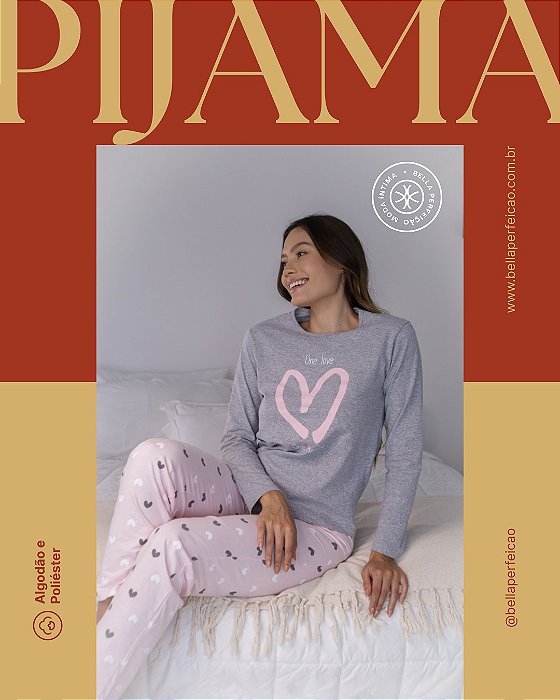 Pijama longo Mescla