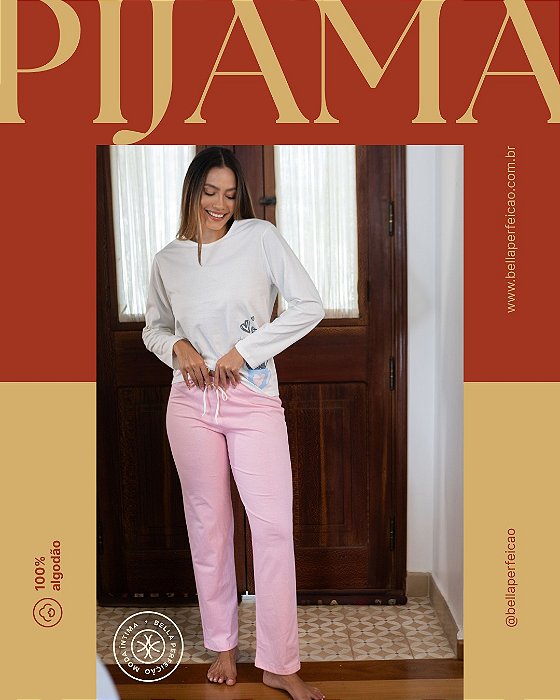 Pijama Longo xícara