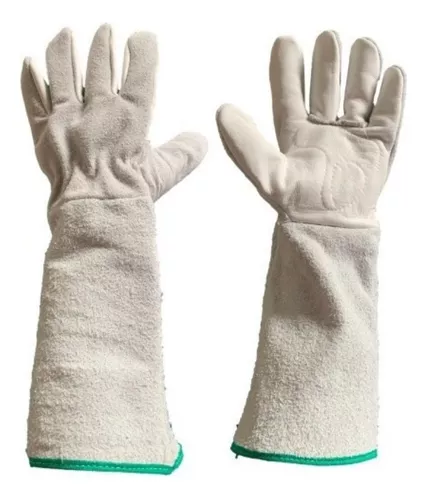 Luva Mista Raspa/ Vaqueta com Punho 20 cm Marfe Ca 42973