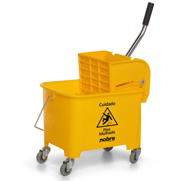 Carro Balde com divisor de agua Amarelo 20 litros Nobre