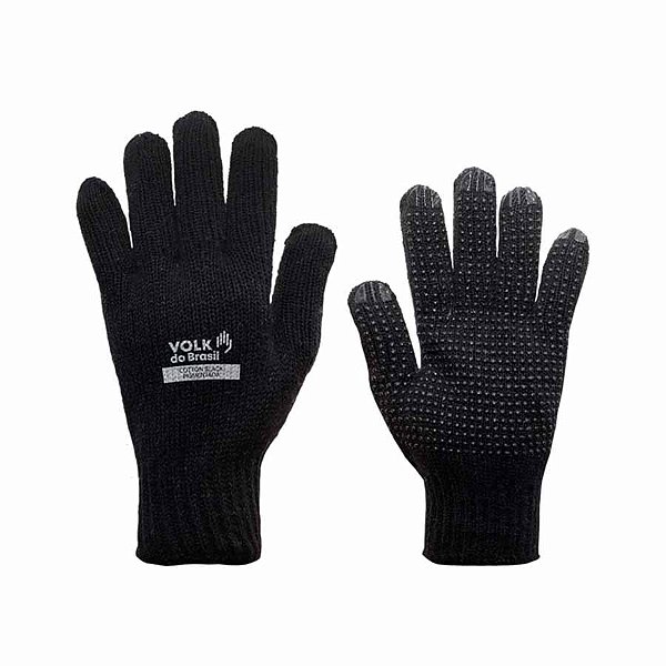 Luva Volk Cotton Black Com Pigmento Tam 10/G CA 36347