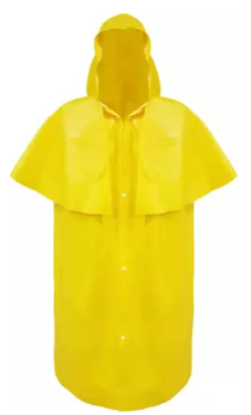 CAPA DE CHUVA LAMINADA TAM G - AMARELA C/CAPUZ TIPO MORCEGO C.A. 35149