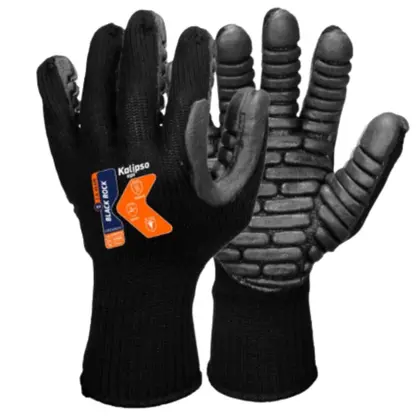 LUVA ANTI-VIBRAÇÃO KALIPSO BLACK ROCK T G/09