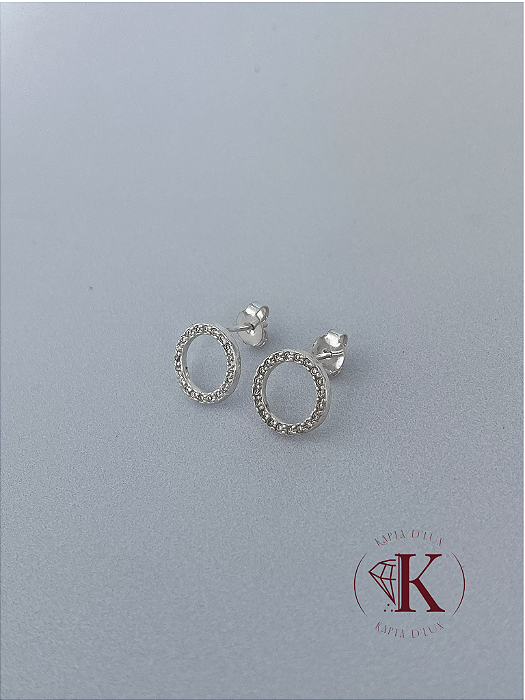 Brinco Círculo Cravejado