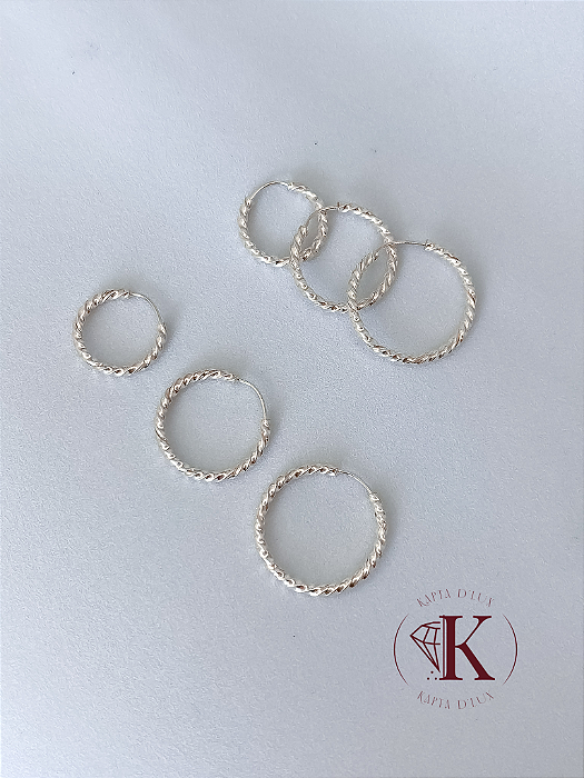 Trio de Argolas Redondas Torcidas