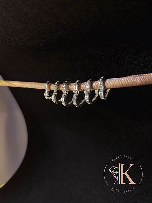 Trio Brinco Argola Coração