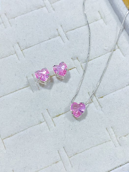 Conjunto Sintonia 8mm - Rosa