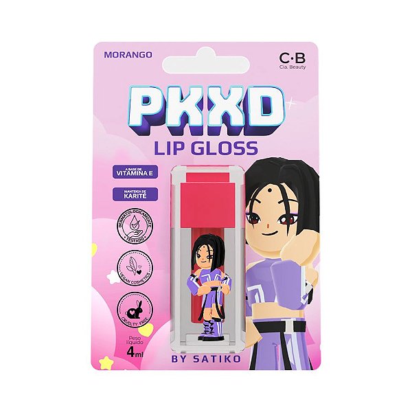 Lip Gloss Morango PK XD By Satiko
