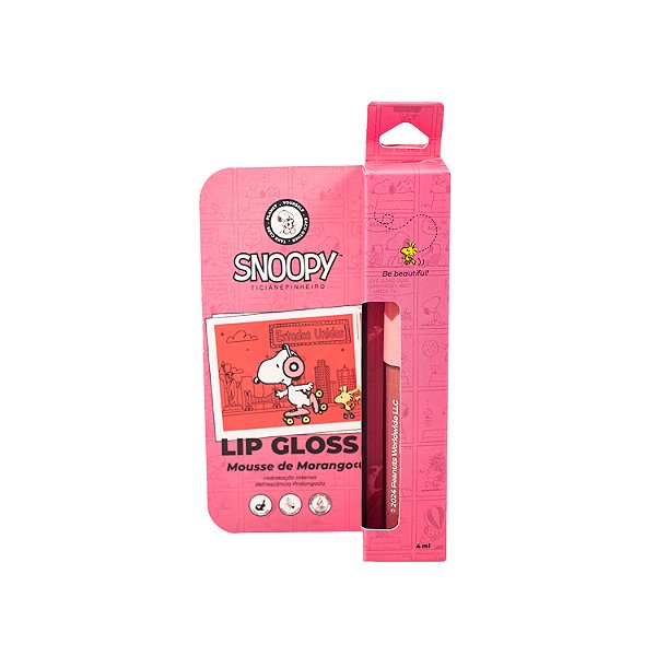 Lip Gloss Mousse de Morango Snoopy Ticiane Pinheiro 4ml