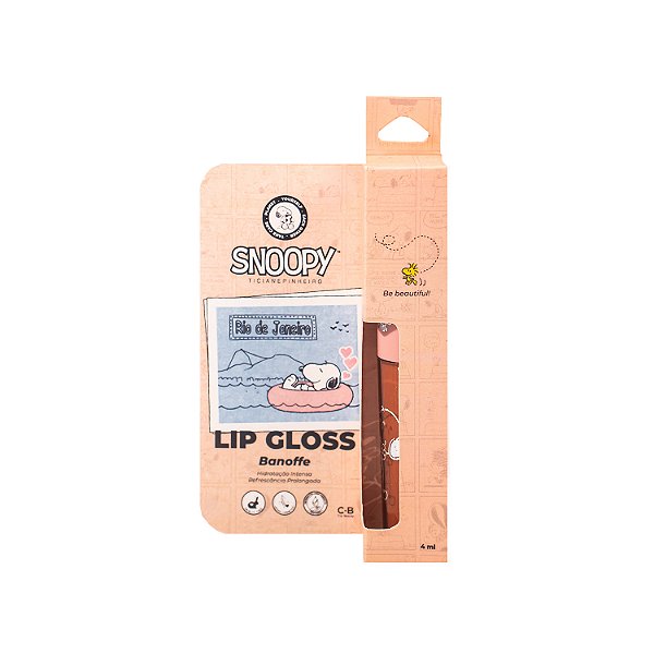 Lip Gloss Banoffee Snoopy Ticiane Pinheiro 4ml