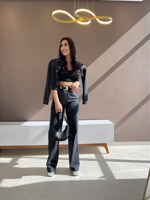 CALÇA WIDE BLACK STONE