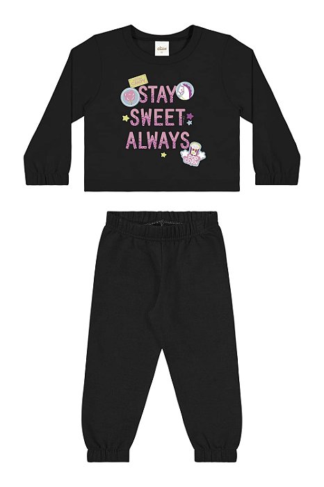 Conjunto Moletom Feminino Diversão de Inverno