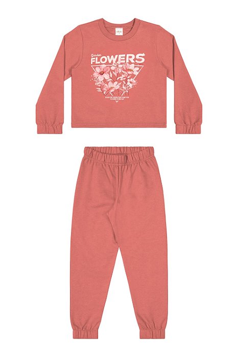 Conjunto Moletom Feminino Flowers