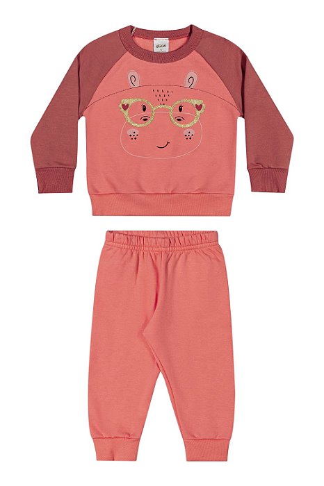 Conjunto Moletom Feminino Feliz Inverno