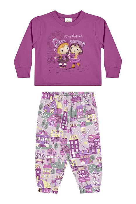 Conjunto Moletom Feminino Melhor Amiga