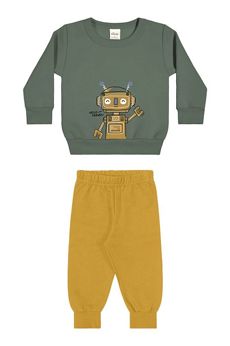 Conjunto Moletom Masculino Robô