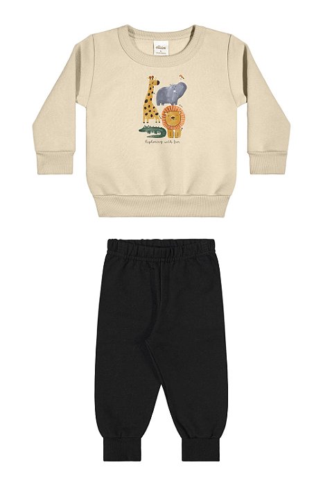 Conjunto Moletom Menino Bebê Safari