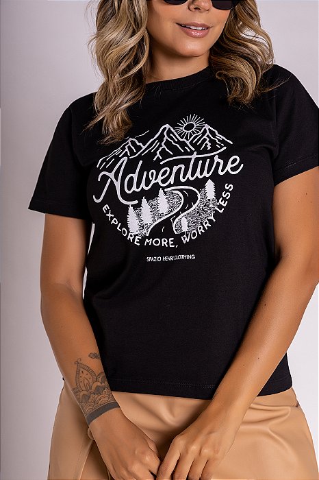 T-shirt Preta Adventure