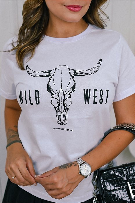 T-shirt branca Wild West