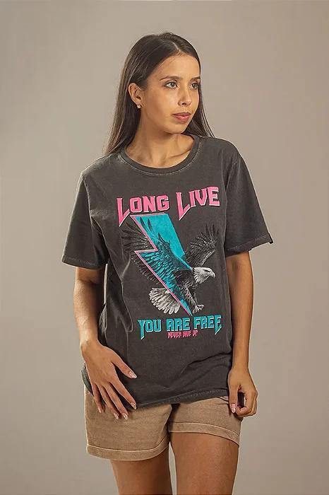 T-shirt Estonada Chumbo Long Live