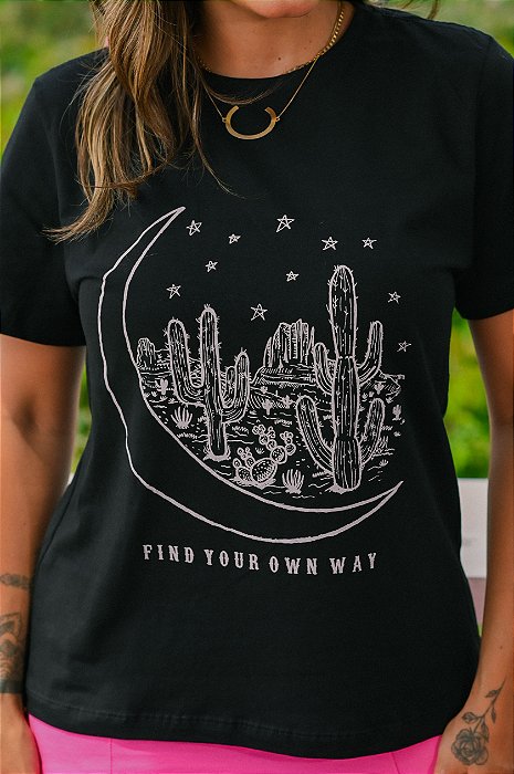 T-shirt Preta Find Your Way