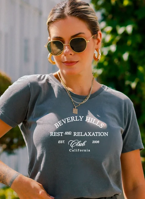T-shirt Plus Size Chumbo Beverly Hills