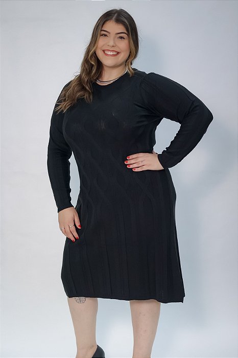 Vestido Rodado com Detalhe em Arans