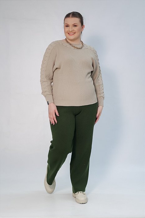 Blusa Detalhe Trança Gola