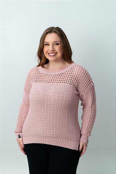 Blusa com Furos Manga Longa