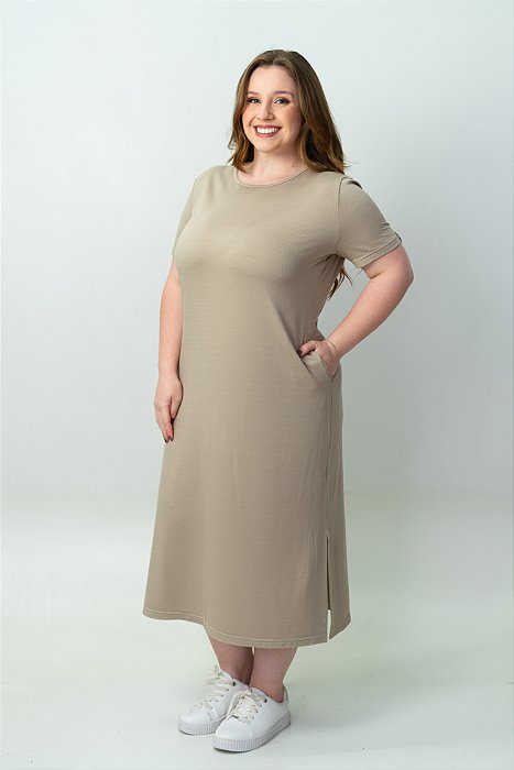 Vestido Amplo Com Bolso