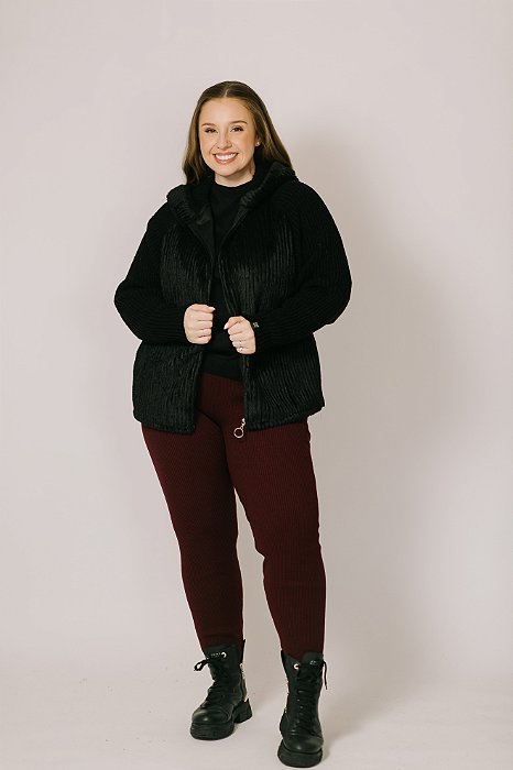 Casaco Frente em Veludo Abrigo Profundo