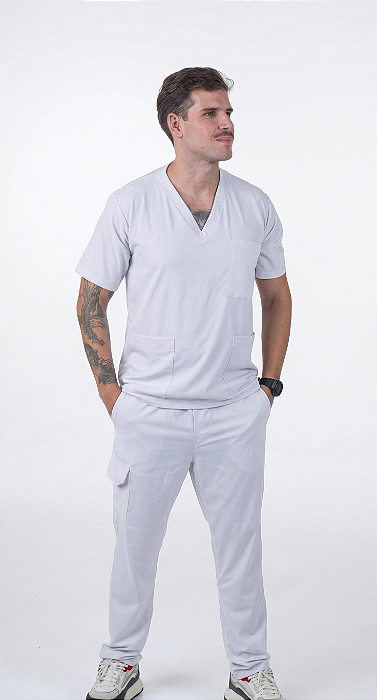 Scrub Bergô Masculino Branco