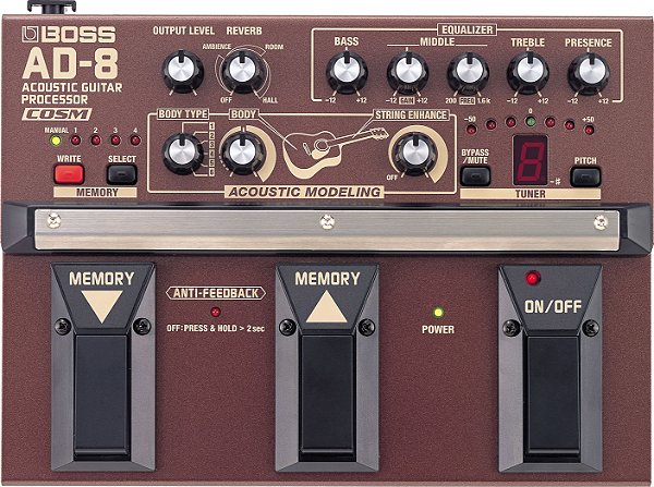 AD-8 BOSS Pedaleira p/ Violão (Made in JAPAN)