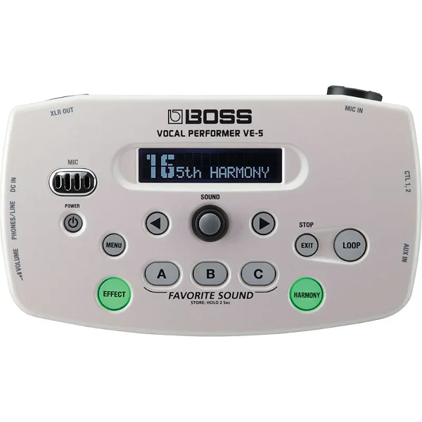 VE-5 BOSS - efeito de voz para uso em show disponível na cor branca