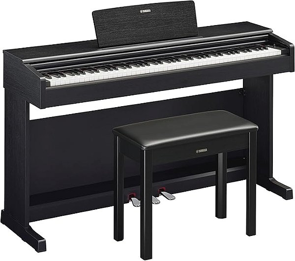 Piano Digital 88 Yamaha Teclas ARIUS YDP-145 Black c/ Banco