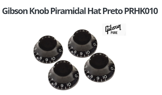 Knobs Gibson Top Hat c/ 4 peças PRHK 010 Preto