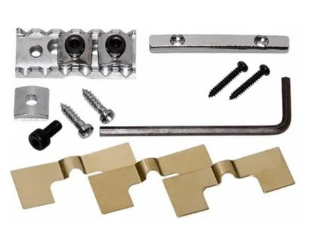Trava Avulsa GOTOH para Floyde Rose mod. GHL2 - 43 mm C Cromada os parafusos prendem pela parte da frente do braço