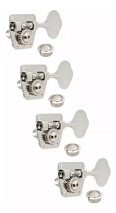 Tarraxas Gotoh Modelo GB-2L N(Jogo com 4 peças) - Tipo Fender Jazz Bass Niquelada