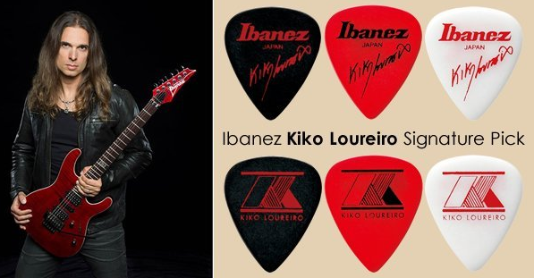 Palheta Ibanez Signature KIKO LOUREIRO B1000KL (vermelha, branca ou preta)