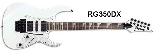 Guitarra IBANEZ RG350DX - c/micro afinação marcação dente de tubarão cor: Branca