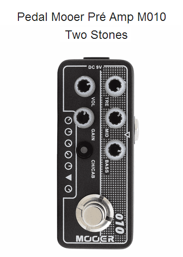 Pedal MOOER Pre Amp Guitarra TWO STONES - M010