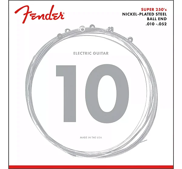 Encordoamento Guitarra Fender Nickel 250RH Hibrida 0.10/0.52