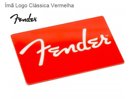Ímã com Logo Clássica Fender - Vermelha ou Preto