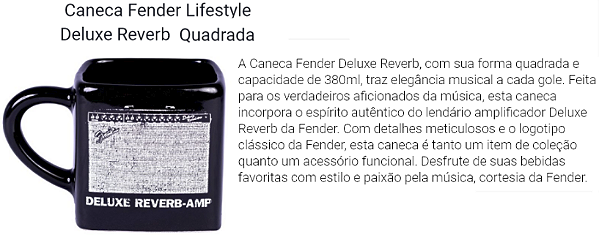 Caneca Fender Quadrada DELUXE REVERB (LIFESTYLE)
