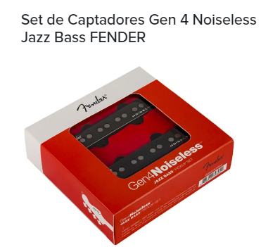 Captadores FENDER JAZZ BASS GEN4 NOISELESS  p/4 cordas - kit c/2 captadores (made in USA)